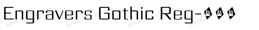Engravers Gothic Reg字体转换